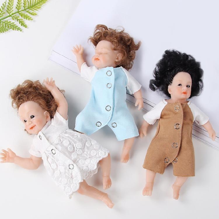 7’’ Handheld Reborns Doll Life Like Baby Girl Doll Parenting Game Doll Nursery Room Decors Reborns Doll
