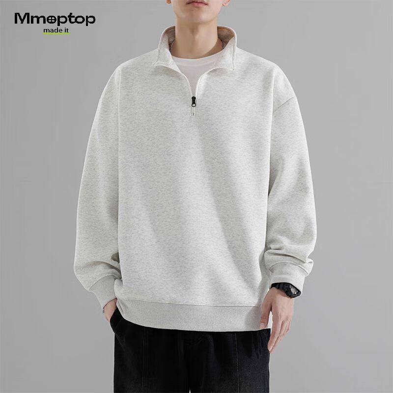 Pánská mikina MMOPTOP v americkém stylu na poloviční zip