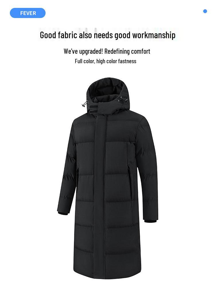 Unisex Sports Cotton-Padded Mid-Length Winter Training Overcoat for Students and Coaches