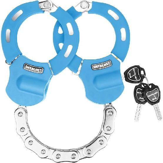 

Замок для скутера, замки для электрических скутеров, противоугонные, прочный противоугонный цепной замок с ключами для электронного велосипеда, мотоцикла, электрических скутеров, Segway Ninebot синий