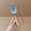 Wooden Handle Silicone Rice Spoon Non-stick Heat-resistant Spoon Standing Cooking Spoon  Home