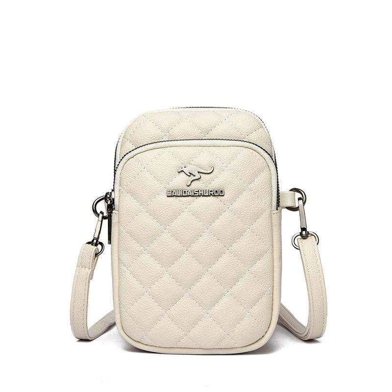 Mobile Phone Crossbody Women's Bag, Single-shoulder Mom's Bag, Fashionable Diamond-shaped Mobile Phone Bag