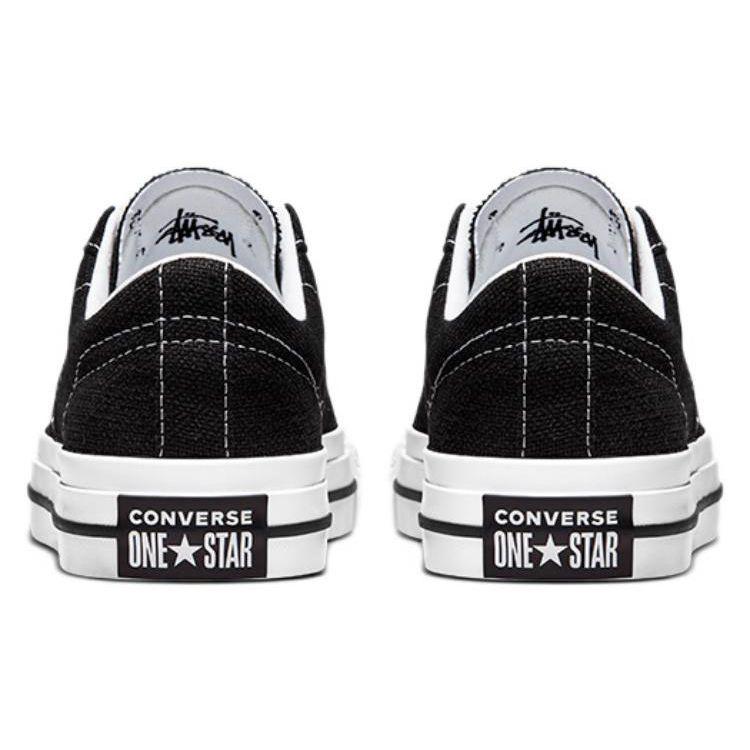 Stussy x Converse One Star Low Nere Sneakers Unisex Bianche 173120C