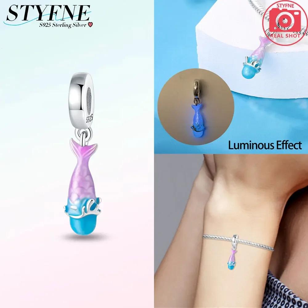 Copper Turtle Dolphin Fishtail Shell Seahorses Octopus Luminous Charms Beads Fit Original Bracelets Diy Jewelry Gift