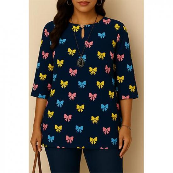 Muslim Clothing, Fashion, for Women, Daily Wear, Long Sleeves, Neck with Flower Print, Loose, Flower Blouse, Pink Blouse