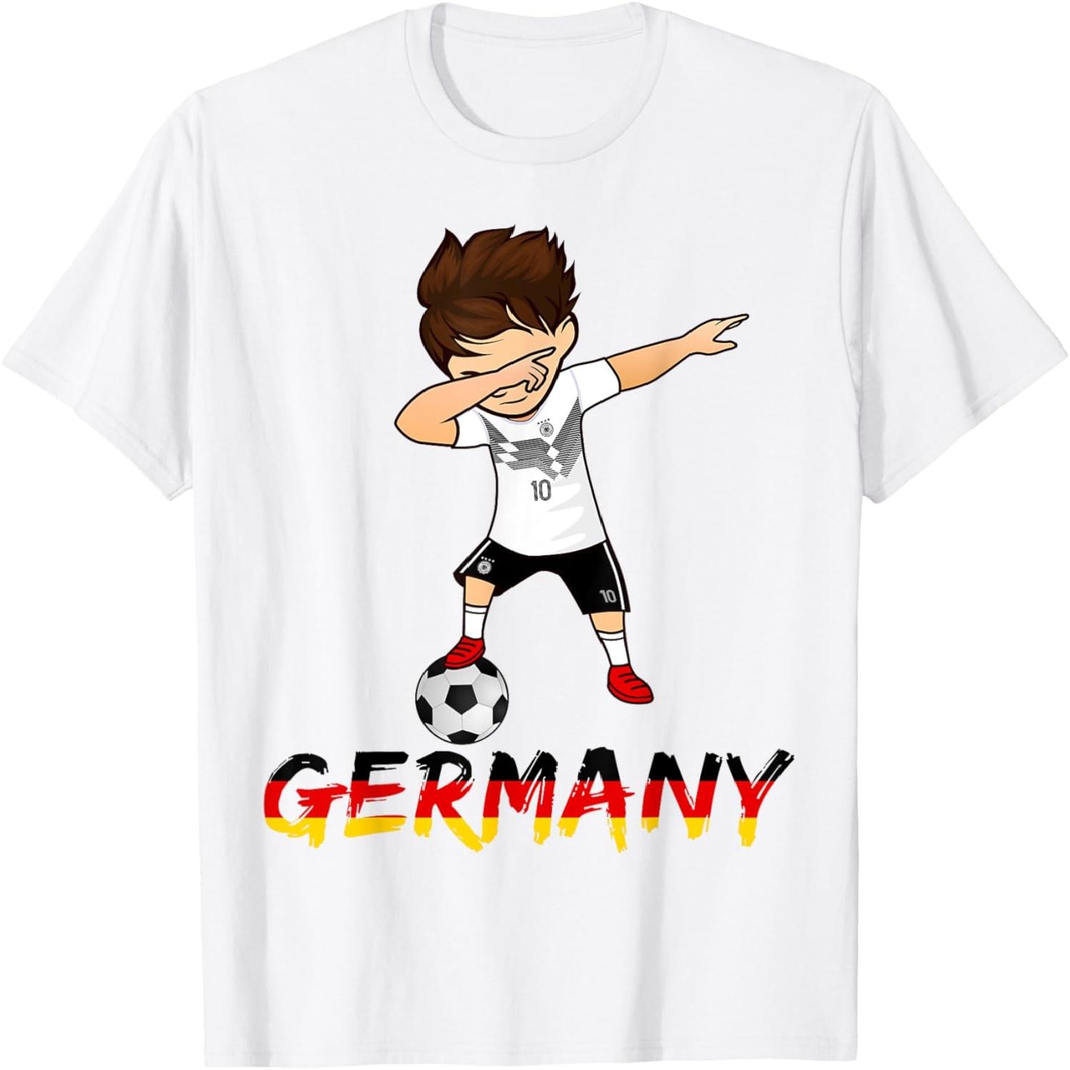 Футболка с принтом Dabbing Германия Футбол Мальчики Немецкая футбольная форма Футболка S разноцветный