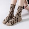 Women's Leopard Print Mid-Calf Pile Socks –  Spring/Fall New Animal Texture Trendy Versatile Long Socks for Casual & Party Wear