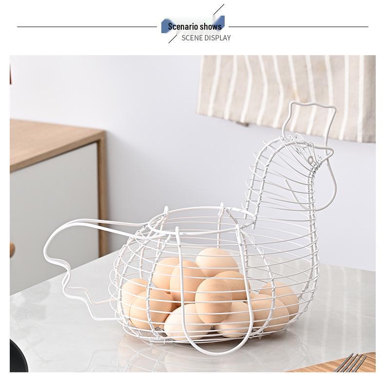 Ruční košík na vejce z kovaného železa