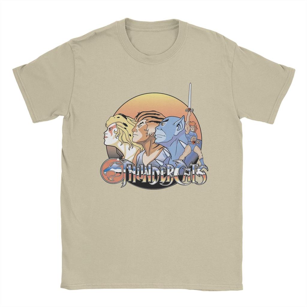 Thundercats T-Shirts Men Novelty Pure Cotton Tee Shirt Round Neck Short Sleeve T Shirts 5XL Clothing
