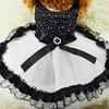Glitter Lace Bowknot Bubble Skirt Pet Dress Clothes Puppy Costume Photo Shooting Prop