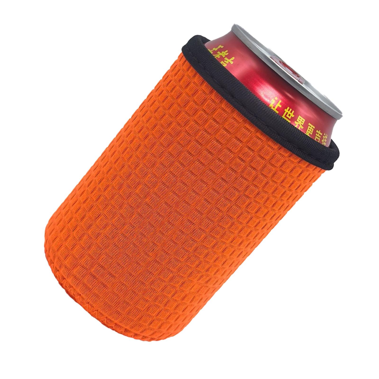 

Портативный чехол для стакана Неопреновый охладитель для напитков Чехол для бутылки Многоразовый неопреновый изолированный чехол для банки Украшение для напитка оранжевый