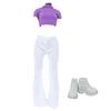 Fashion Doll Dress for Barbie Doll 11.5'' Girl Doll Outfit Tops and Pants with High Heels Shoes Boots Kids Play Gift Accessories Toy