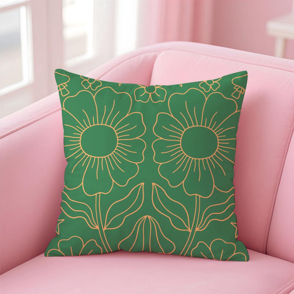 

Bohemia Green Classic Cushion Cover Premium Comfort Reversible Pillow Cove -Two in One Design for Any Room & Car Interior 30cmx30cm