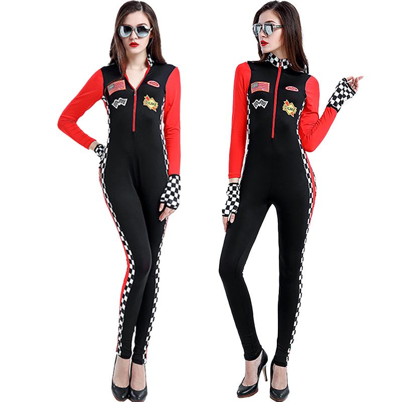 Cheerleading Uniform F1 Women's Racing Suit Tribal Cycling Jumpsuit Halloween Costume