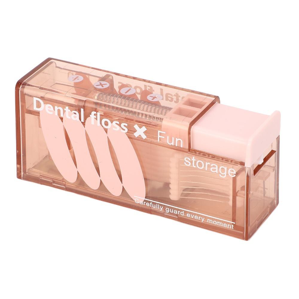 3 Pcs Portable Dental Floss Dispenser Refillable Automatic Toothpick Dispenser  Hotel розовый