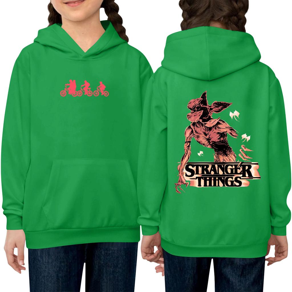 Kinder Langarm Lockerer Pullover Buchstabenaufdruck Kordelzug Kapuzen-Sweatshirt