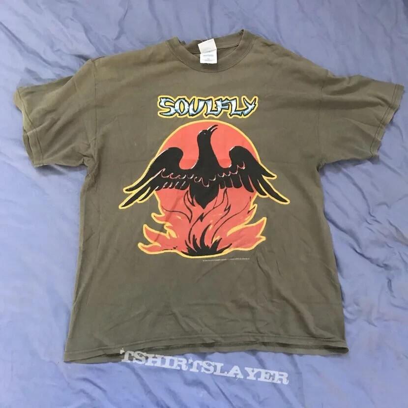 

Футболка унисекс с графикой рок-группы Soulfly, короткий рукав, цвет хаки, KV31507 XXL