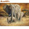 Frame Picture Diy Painting By Numbers Grassland Elephant Animals Canvas By Numbers Diy Arts Unique Gift For Home Decors