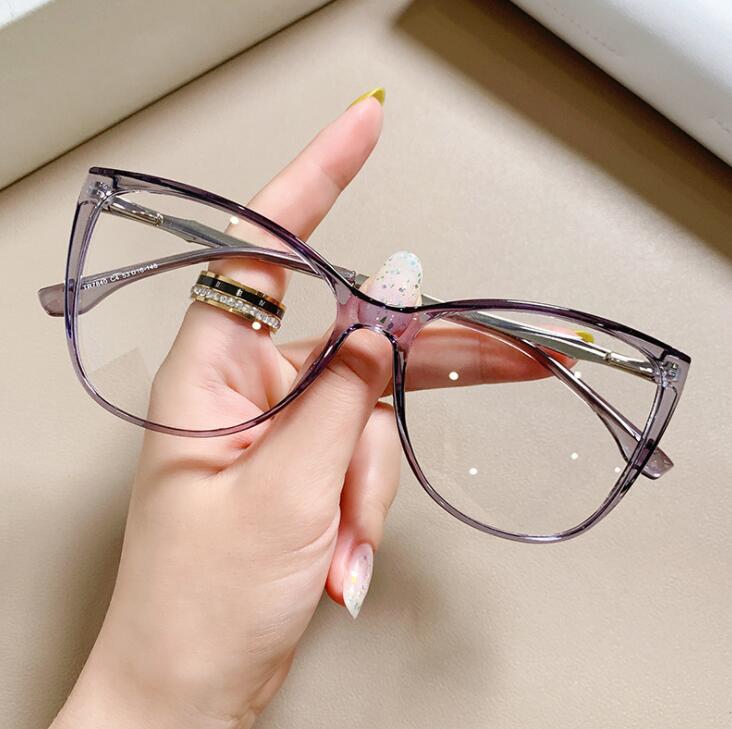 Vintage Gradient Eyeglasses for Nearsightedness Anti Blue Light Glasses Elegant Female Ultralight Cat Eye Eyewear Frames