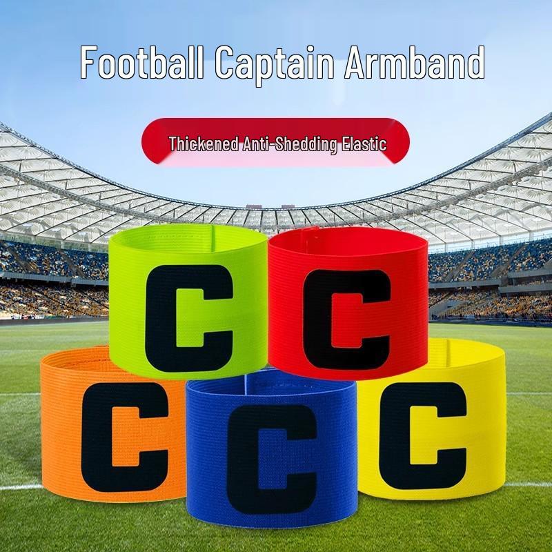 Universelles C-förmiges elastisches Kapitän-Armband für Fußball & Basketball - Anti-Drop-Klettverschluss, Passend für Erwachsene & Kinder