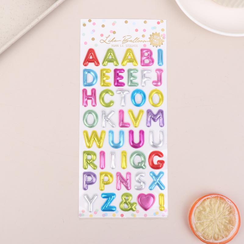 3D Gold Coil Shiny Number Alphabet Stickers For Scrapbook Decals Phone Case Personalized Decoration Crafts
