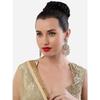 Champagne Color Dazzling Stones & Cluster Beads Drop Dangler Earring For Women