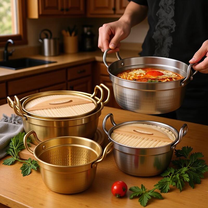 

ChuyiQi Korean Style 304 Stainless Steel Instant Noodle Pot