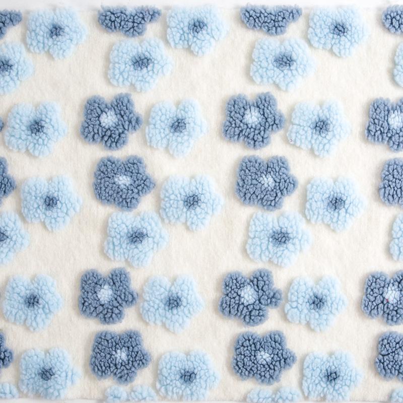 

1M Lamb Wool Small Flower Jacquard Fabric Imitation Cashmere Fabric For Sewing Blankets Pillow Winter Coats Bedding DIY Crafts 1M