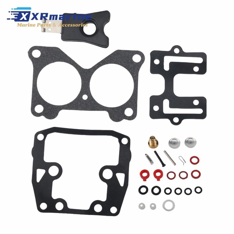 2 Sets 439076 Carburetor Rebuild Kit Fits for OMC Johnson Evinrude V4 85 88 90 100 115 125 140 HP Replaces 392550 434888 435443