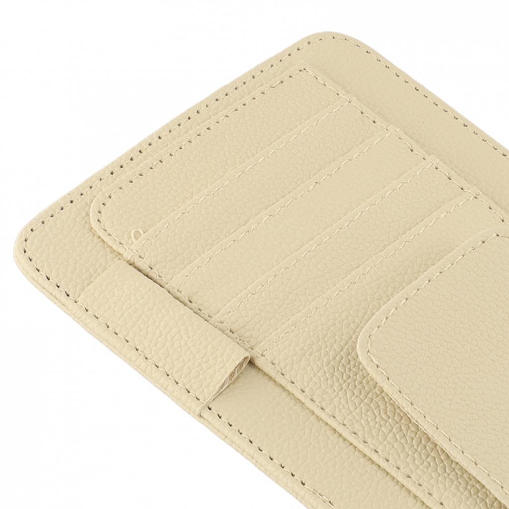 Secure and Accessible Car Sun Visor Organizer PU Leather Storage Pocket
