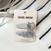 Korean Silver Hairpin: Gentle, Stylish Art BB Clip for Girls - High-Grade Leather Children's Bangs Clip