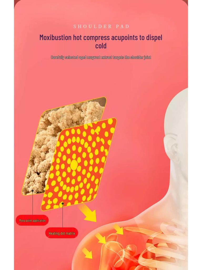 Mugwort Self-Heating Shoulder and Neck Wrap for Men and Women – Postpartum, Joint, and Winter Warmth Protection.