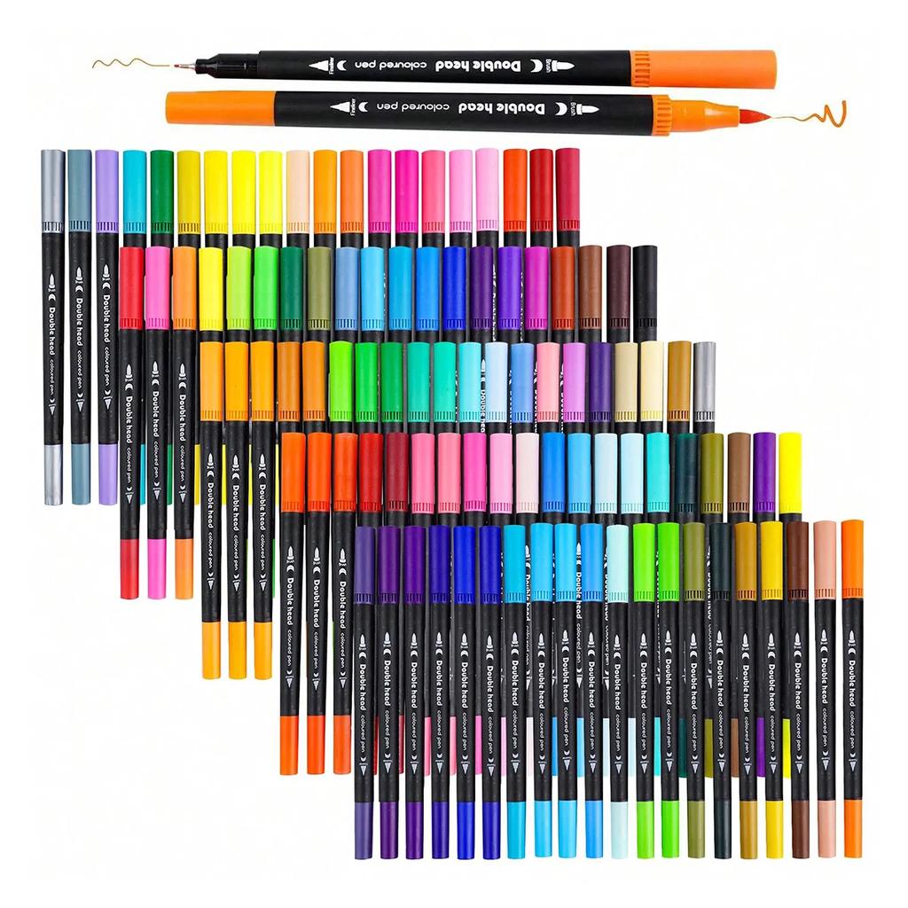 12-120 Colors Markers Set Dual Tip Brush Pen Fine Tip Painting Watercolor Art Marker Pens for Manga Art Drawing Supplies