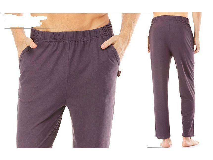 Yilanlu Men's Modal Cotton Loose Pajama Pants - Lightweight Summer Air-Conditioned Trousers