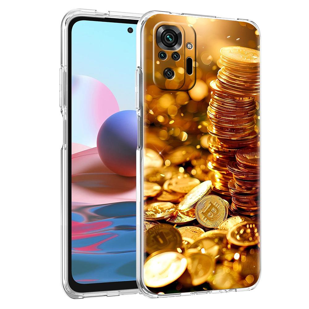 

Transparent Phone Case for Redmi 13C 12C 10C Note 13 12 11 11T K40 Gaming Plus Pro 5G Soft TPU Cover Shell Switzerland Fine Gold Redmi K50