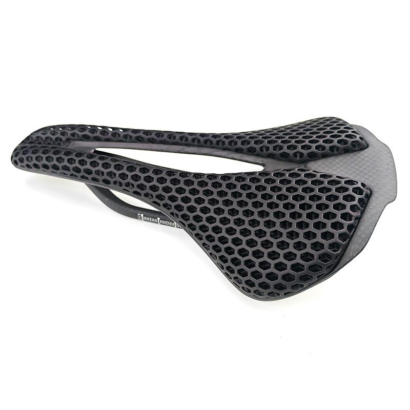 Asiacom Unlabeled 3D Printed Carbon Fiber Bicycle Saddle Kids Version Short Nose Hollow Comfortable Seat Cushion Road Bicycles