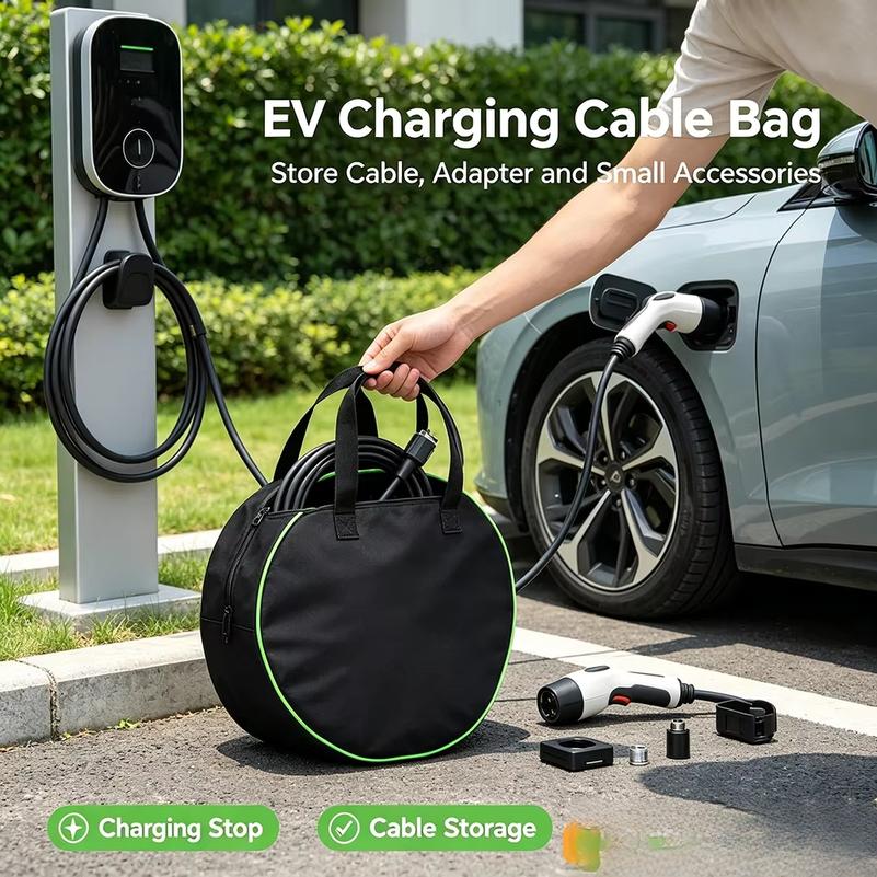 Oxford Fabric Waterproof Tool Pouch Circular Portable Bag for Hardware Tools Car Cable Storage