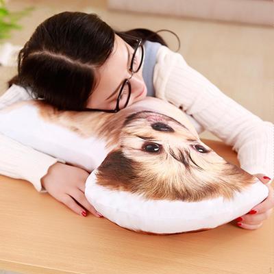 3D Animals Plush Killlow Throw Pillow Comfortable Smooth Zipper Kids Accompany Toy for