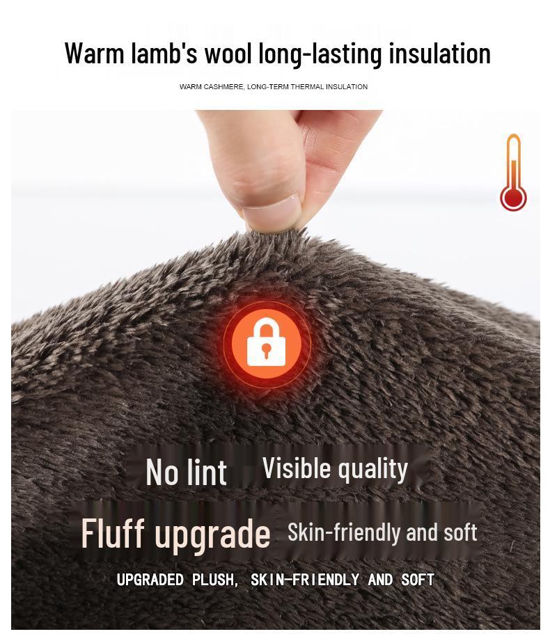 Women's Lambswool Wide-Leg Sweatpants, Autumn/Winter Narrow Straight-Leg, Tall Plus Velvet, Extra Length, Outerwear Cotton Pants.