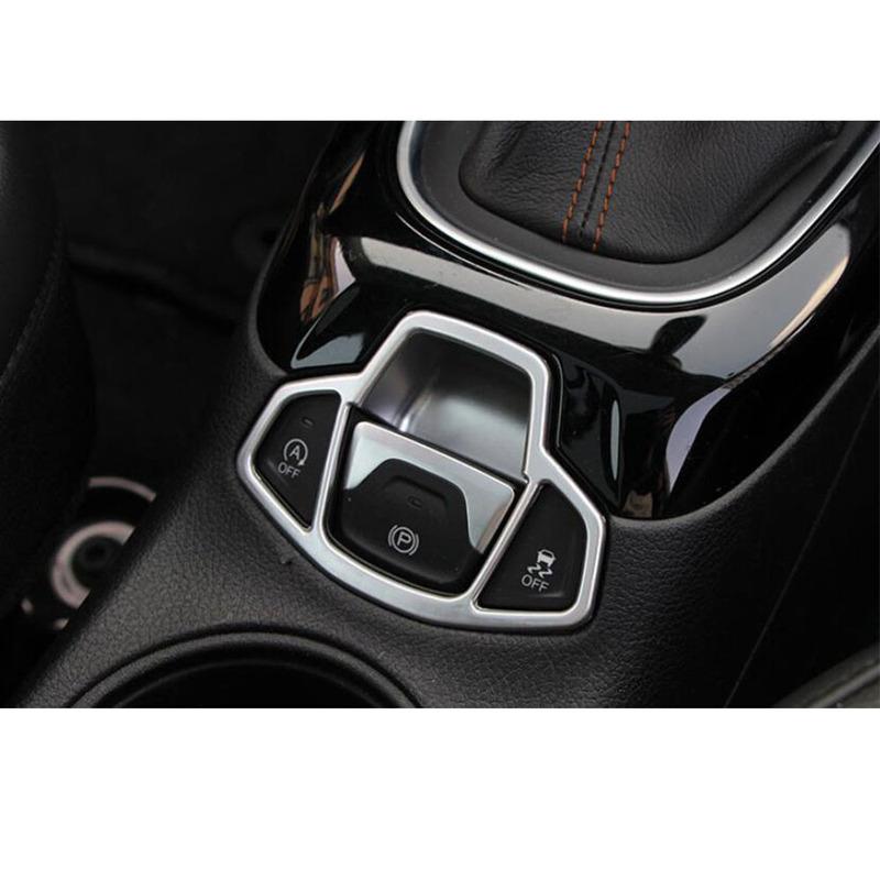 For Jeep Compass 2017 2018     Stick Cover Armrest Handrail Trim Frame Lamp Electronic Handbrake Parking Brake