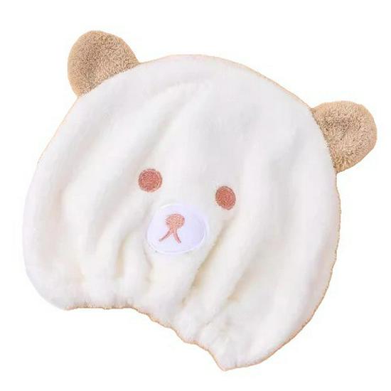 Baby Quick-Dry Hair Cap: Absorbent Coral Fleece Towel Wrap for Infants and Toddlers