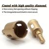 12pcs Fiber Welded Hole Saw Drill Bit Set, Metal Triangle Shank, for Tile, Marble, Glass & Ceramics, No Electricity Needed, Professional Drilling