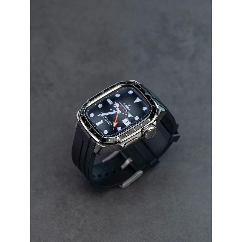 Custodia in Metallo+Cinturino in Silicone per Fasce Apple Watch 46mm 45mm Copertura Protettiva Antiurto Serie Iwatch 11 10 9 8