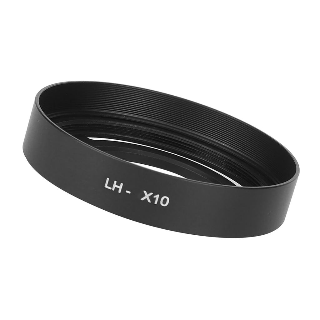 LH Beautiful Appearance Hollow Metal Compact Detachable Camera Lens Hood for Fuji CelsiusX20CelsiusX30(Black )