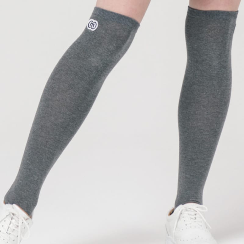 DOYOUKNOWMC ALL SEASON Solid Charcoal Gray Over-the-Knee Socks