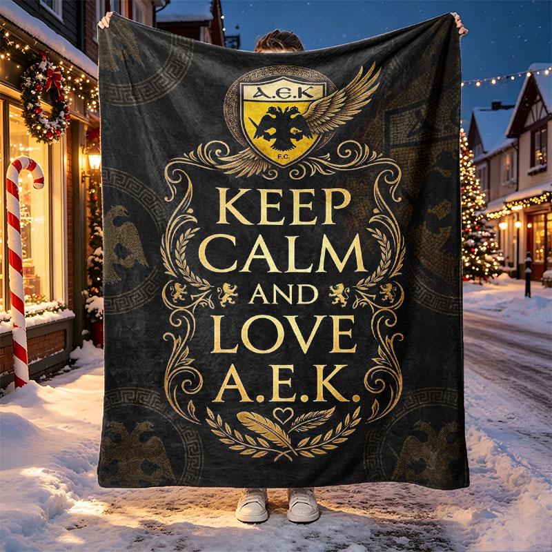 AEK Athens FC Pattern Blanket for Home Decoration, Bed, Sofa, Car Travel, Camping, Suitable for All Seasons, Birthday Christmas Gift