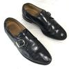 Made In England Vintage 90s Leather Goodyear Welt Monk Strap Size 8 26.5cm Black