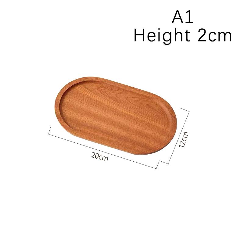 High Quality Wooden Serving Tray Walnut Coffee Tray Saucer Tea Dessert Sushi Fruit Plate Storage Pallet Kitchen Accessories