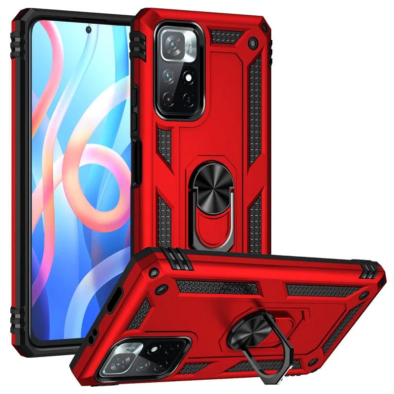 Shockproof Armor Bumper Case pro Xiaomi Redmi Note 12 11 11S 10 9 Pro Max 11T 10T 11A 12C 10C 10S 5G A1 X4 X5 kovový kryt kroužku