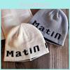Fashion Street Letter Pattern Neutral Casual Knitted Hat For Autumn Winter And